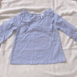 CARTERS blue and white striped dress